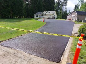 After sealcoating project, Woodland, WA
